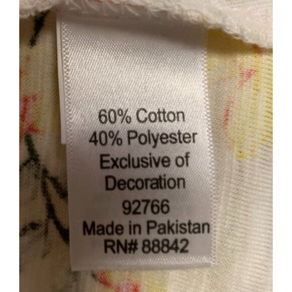 Women Within Floral Cottage Core Beachy Lace Sleeve Tunic Dress 2X Cotton/Polyes - Picture 3 of 16